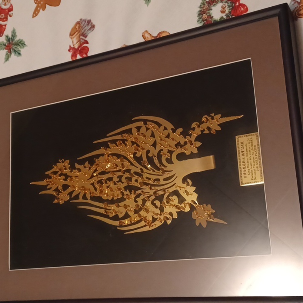 King Diadem Ornaments  Paekche early 6th century Korea 24 k gold plated 12 x 16"